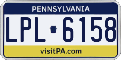 PA license plate LPL6158