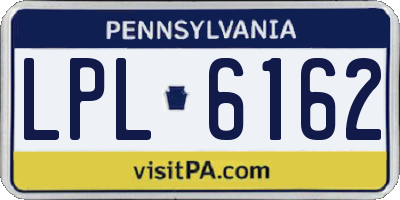 PA license plate LPL6162