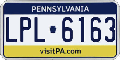 PA license plate LPL6163
