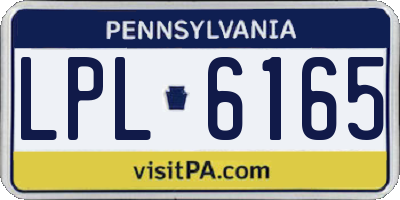 PA license plate LPL6165