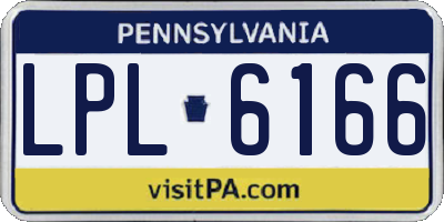 PA license plate LPL6166