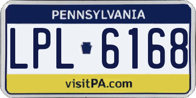 PA license plate LPL6168