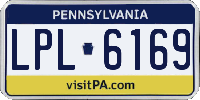 PA license plate LPL6169