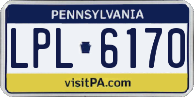 PA license plate LPL6170