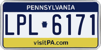 PA license plate LPL6171
