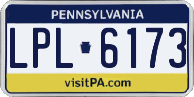 PA license plate LPL6173