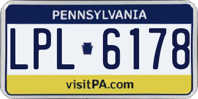 PA license plate LPL6178