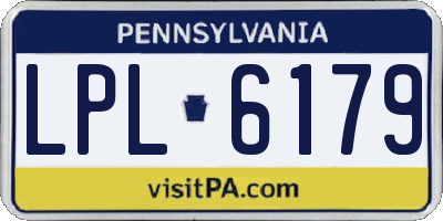 PA license plate LPL6179