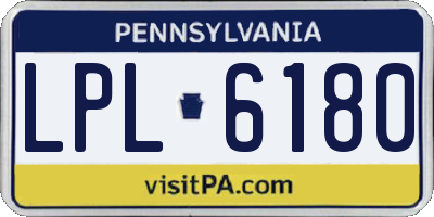 PA license plate LPL6180