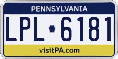 PA license plate LPL6181