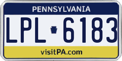 PA license plate LPL6183