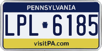 PA license plate LPL6185
