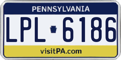 PA license plate LPL6186