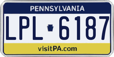 PA license plate LPL6187
