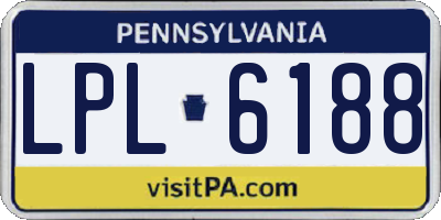 PA license plate LPL6188