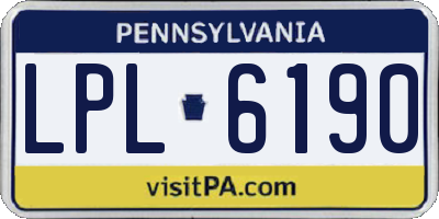 PA license plate LPL6190