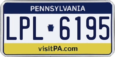 PA license plate LPL6195