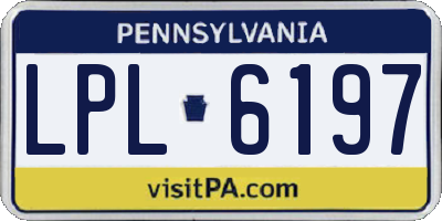 PA license plate LPL6197