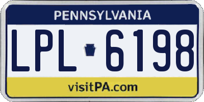 PA license plate LPL6198