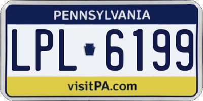 PA license plate LPL6199