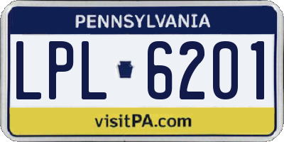 PA license plate LPL6201