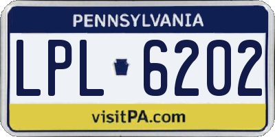 PA license plate LPL6202