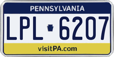 PA license plate LPL6207