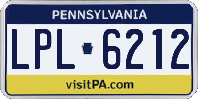 PA license plate LPL6212