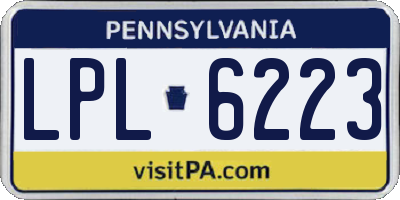 PA license plate LPL6223