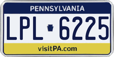PA license plate LPL6225