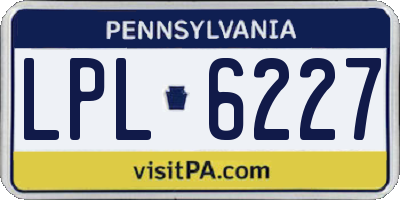 PA license plate LPL6227