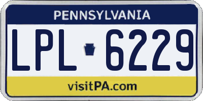 PA license plate LPL6229