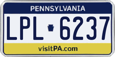 PA license plate LPL6237