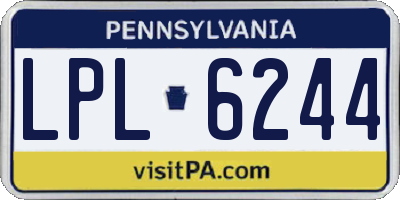 PA license plate LPL6244