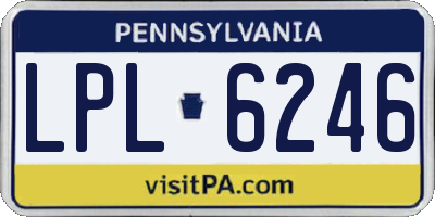 PA license plate LPL6246