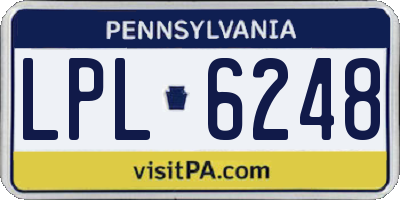 PA license plate LPL6248