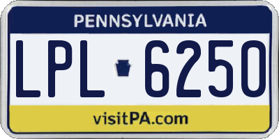 PA license plate LPL6250
