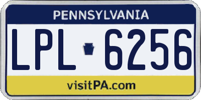 PA license plate LPL6256