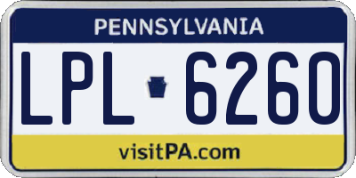 PA license plate LPL6260