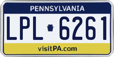 PA license plate LPL6261