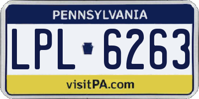 PA license plate LPL6263