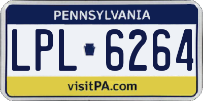 PA license plate LPL6264