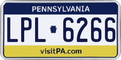 PA license plate LPL6266
