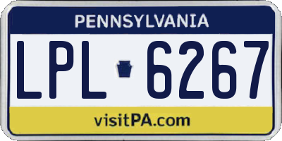 PA license plate LPL6267