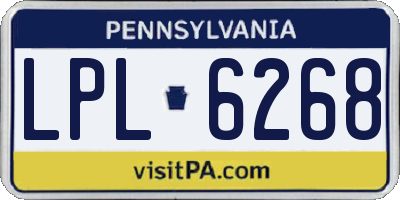 PA license plate LPL6268
