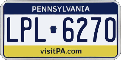 PA license plate LPL6270