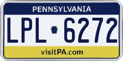 PA license plate LPL6272