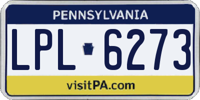 PA license plate LPL6273