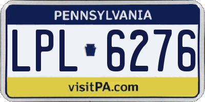 PA license plate LPL6276