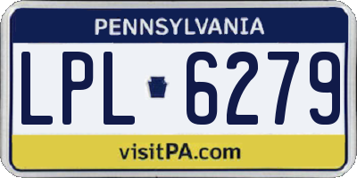 PA license plate LPL6279
